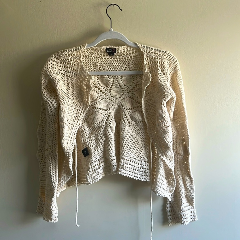 Crochet Sweater Small (Fits better for Extra Small) Brand:“Say What?”